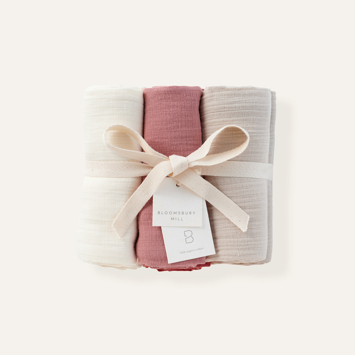 Soft Blush Muslin Squares · 6-Pack