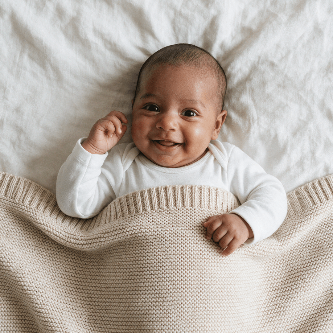 Oat Knitted Blanket