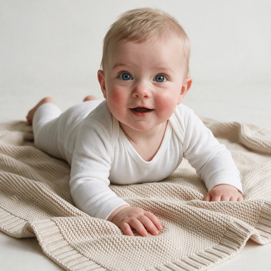 Oat Knitted Blanket