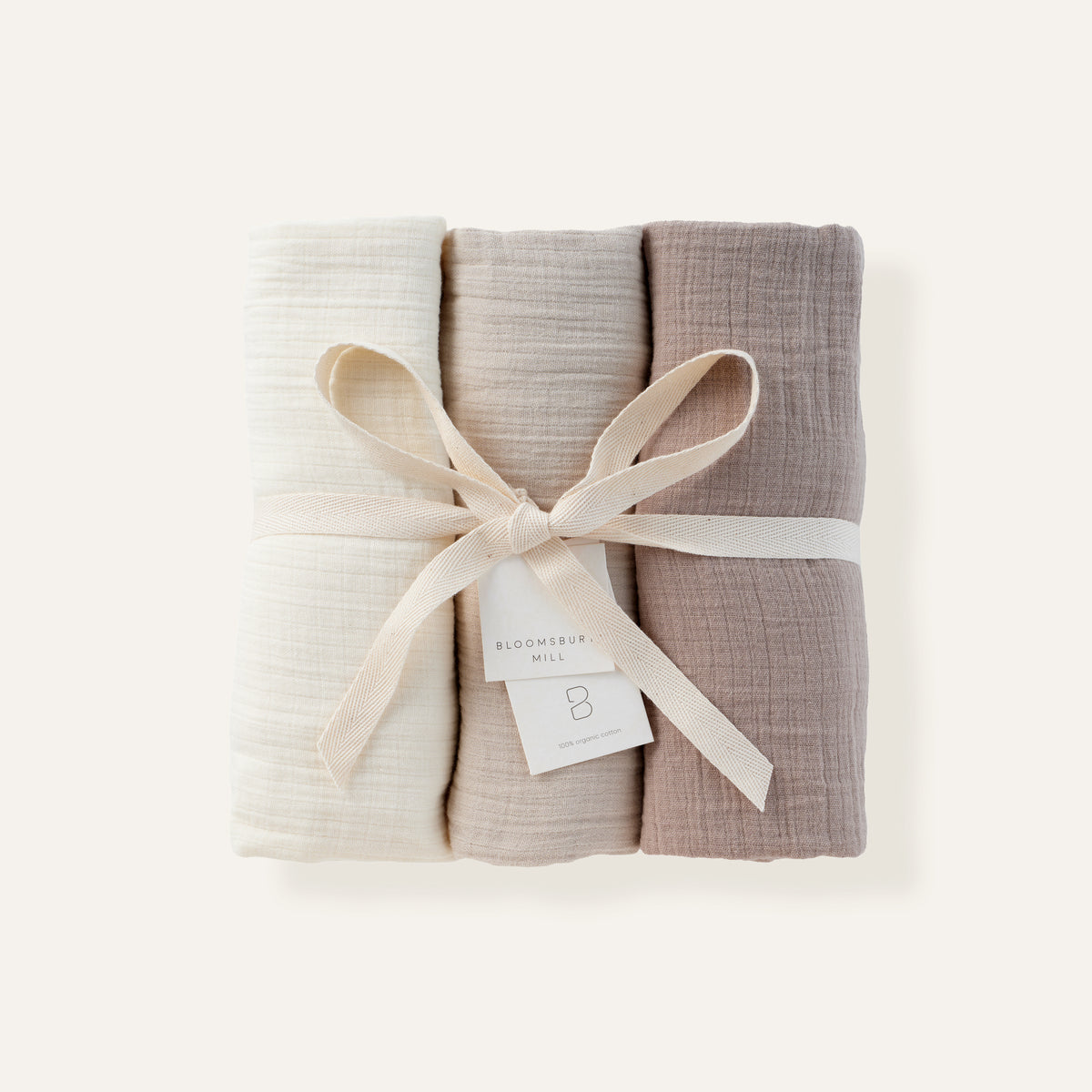 Toasted Oat Muslin Swaddles · 3-Pack