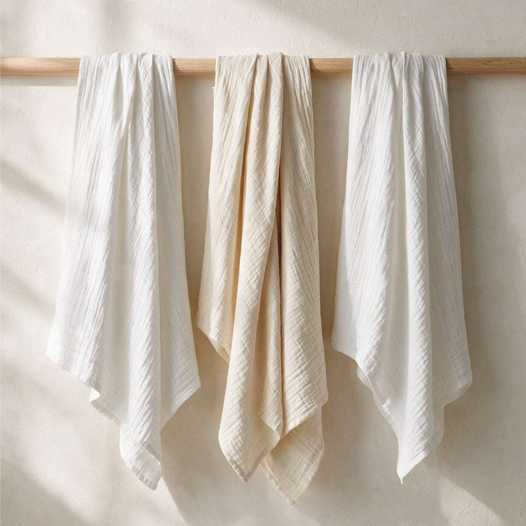 Cloud Nine Muslin Swaddles · 3-Pack