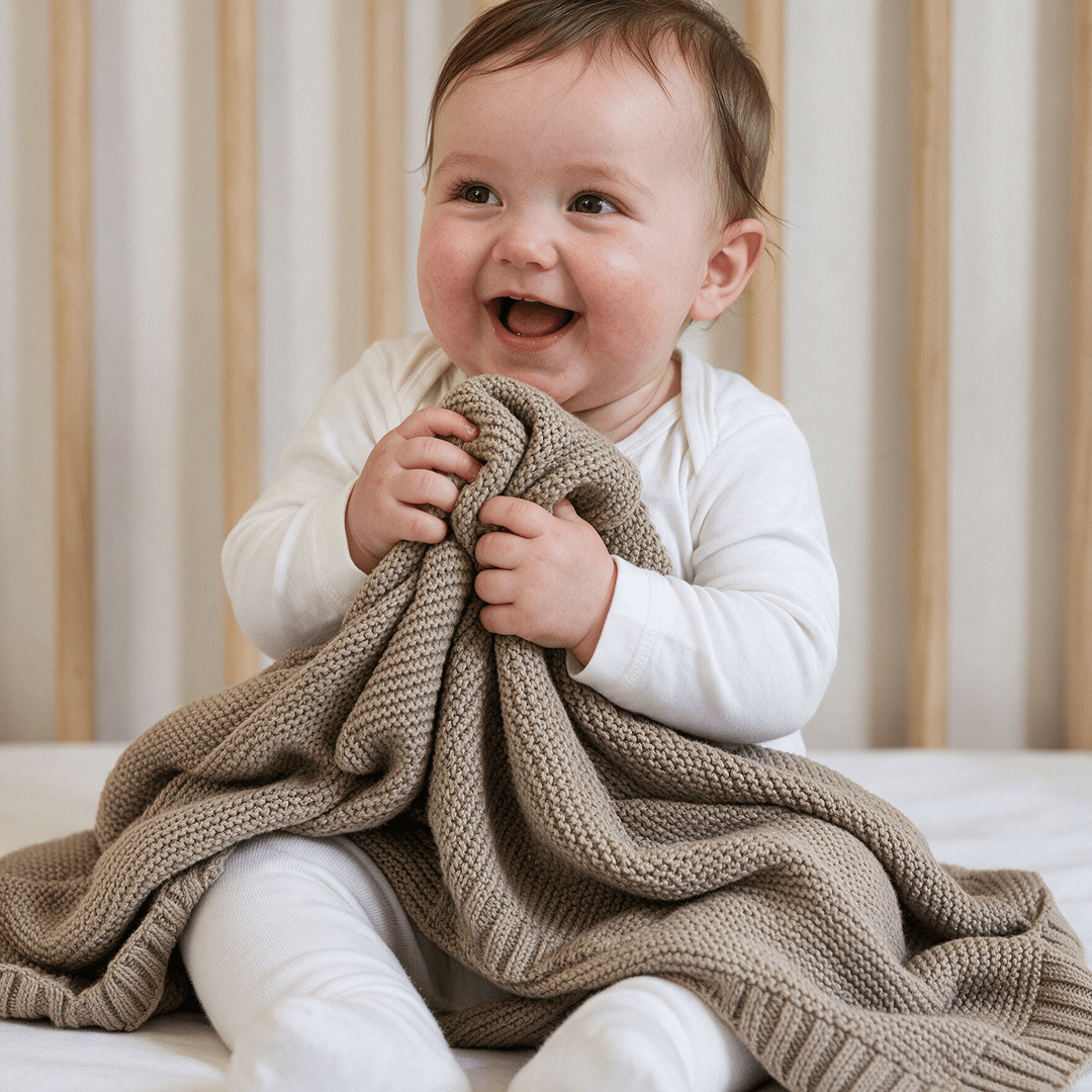Truffle Knitted Blanket