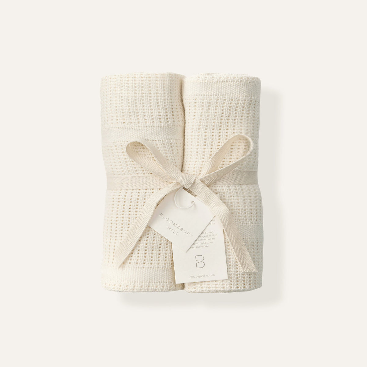 Cream Cellular Blanket · 2-Pack
